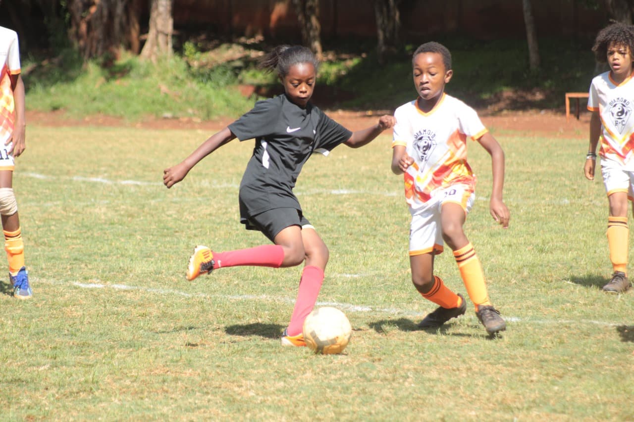 Youth football league action